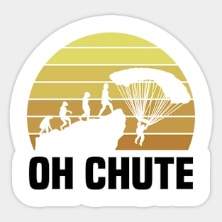 Skydiving Skydiver Parachuting Parachute Skydivers Sticker